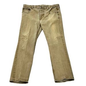 STITCH'S JEANS BLACK LABEL BARFLY SLIM DENIM TAN BUTTON FLY JEANS